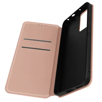 Ovitek Xiaomi 12 Lite z magnetnim preklopom, držalom za kartico in video držalom - roza