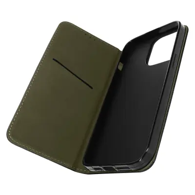 Ovitek denarnica za iPhone 14 Pro Max z magnetnim preklopom in držalom za kartico, crna