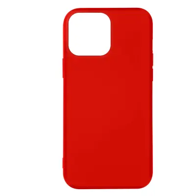 Poltrdi silikonski ovitek z mehkim zakljuckom za iPhone 14 Pro - rdec