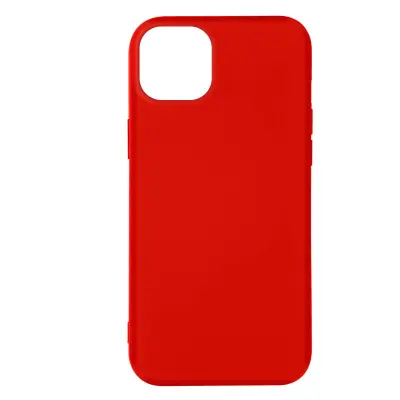 Poltrdi silikonski ovitek z mehkim zakljuckom za iPhone 14 - rdec