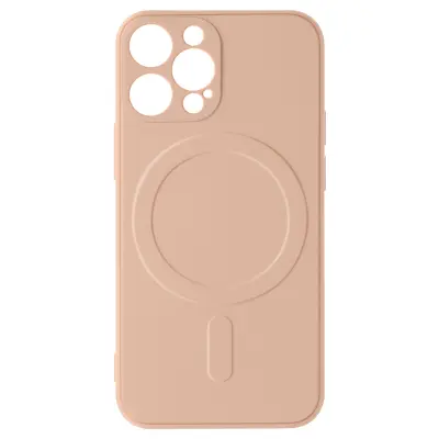 Ovitek Magsafe za iPhone 13 Pro, silikonski, prilagodljivi notranji ovitek Soft Touch Mag Cover - roza