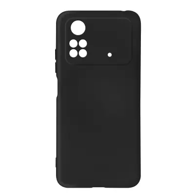 Poltrdi silikonski ovitek Xiaomi Poco M4 Pro 4G z mehkim zakljuckom na dotik - crn