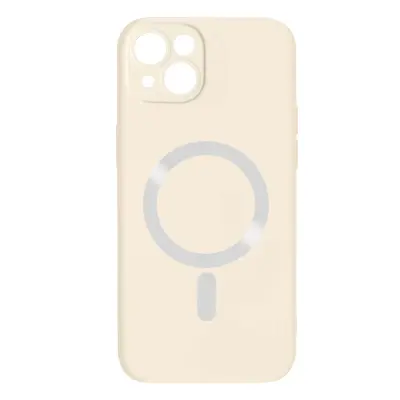 Silikonski ovitek Magsafe za iPhone 14 z mehkim zakljuckom - bel