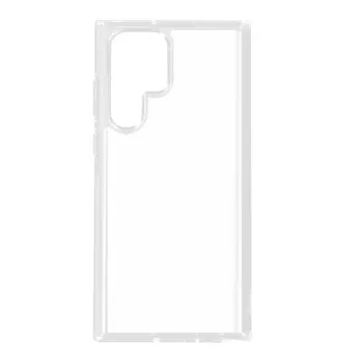Ovitek Spigen za Samsung Galaxy S22 Ultra, trda zadnja stran in anti-rumeni silikonski robovi - prozoren