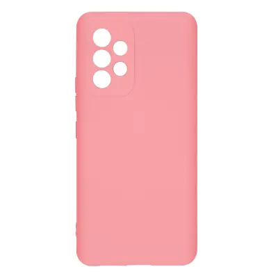 Semi-rigid soft touch silikonski ovitek za Samsung Galaxy A53 5G - bledo roza