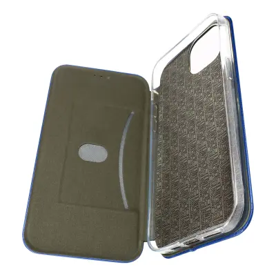 Zašcitni ovitek za iPhone 14, v imitaciji usnja z držalom za kartice - Midnight Blue