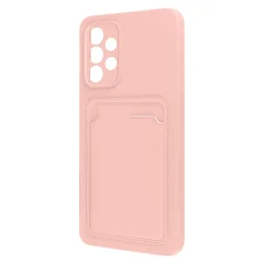 Ovitek za Samsung Galaxy A33 5G z držalom za kartico, mehak silikon, Forcell - roza