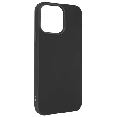 Ovitek za iPhone 14 Plus iz mehkega silikonskega gela, mat premaz proti prstnim odtisom - crn