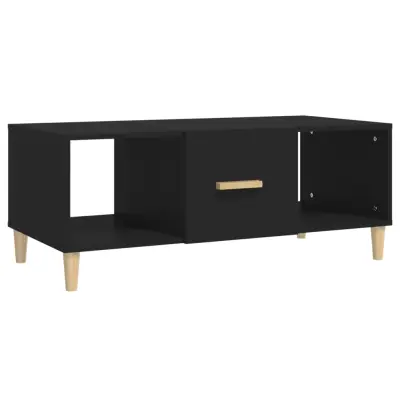 vidaXL Klubska mizica črna 102x50x40 cm inženirski les