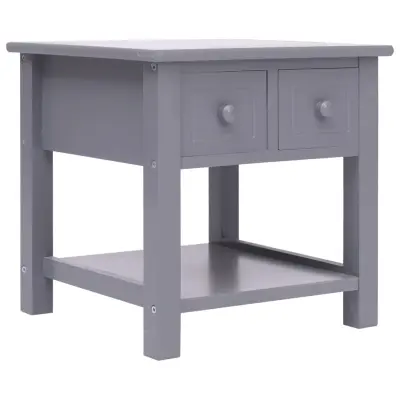 vidaXL Stranska mizica siva 40x40x40 cm les pavlovnije