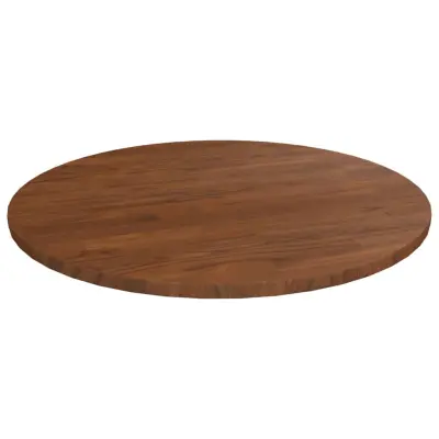 vidaXL Okrogla mizna plošča temno rjava Ø50x1,5 cm trdna hrastovina
