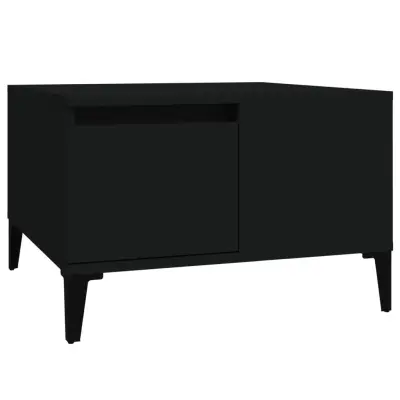 vidaXL Klubska mizica črna 55x55x36,5 cm inženirski les