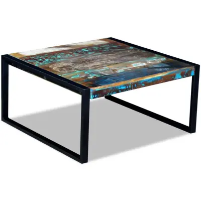 vidaXL Klubska mizica trden predelan les 80x80x40 cm