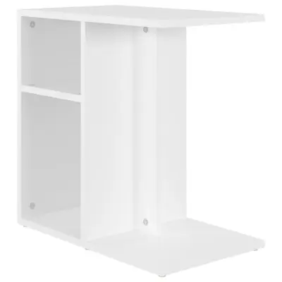 vidaXL Stranska mizica bela 50x30x50 cm iverna plošča