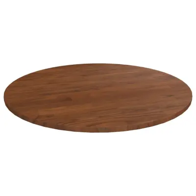 vidaXL Okrogla mizna plošča temno rjava Ø60x1,5 cm trdna hrastovina