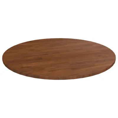 vidaXL Okrogla mizna plošča temno rjava Ø80x1,5 cm trdna hrastovina