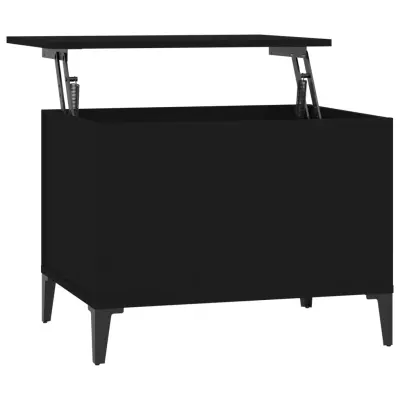vidaXL Klubska mizica črna 60x44,5x45 cm inženirski les