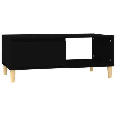 vidaXL Klubska mizica črna 90x50x36,5 cm inženirski les