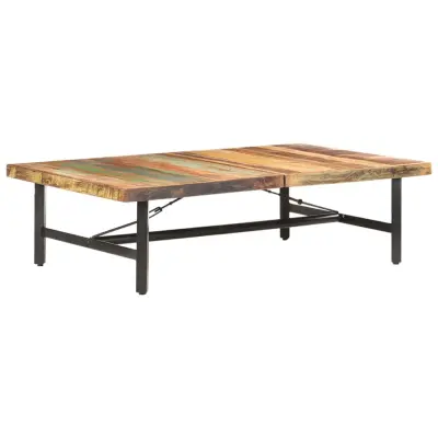 vidaXL Klubska mizica 142x90x42 cm trden predelan les