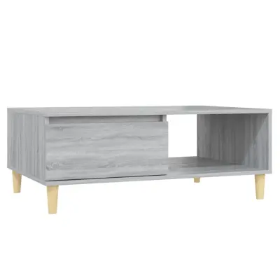 vidaXL Klubska mizica siva sonoma 90x60x35 cm inženirski les