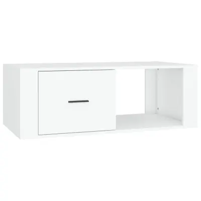 vidaXL Klubska mizica bela 100x50,5x35 cm inženirski les