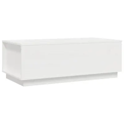 vidaXL Klubska mizica bela 100x50x35 cm trdna borovina