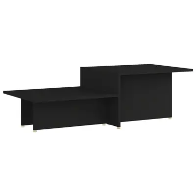 vidaXL Klubska mizica črna 111,5x50x33 cm konstruiran les