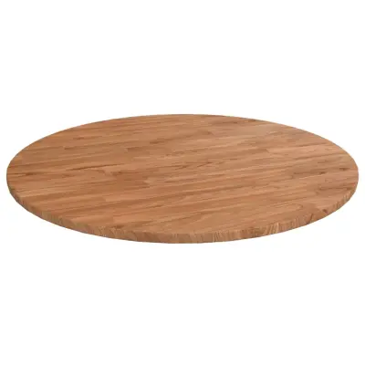 vidaXL Okrogla mizna plošča svetlo rjava Ø60x1,5 cm trdna hrastovina