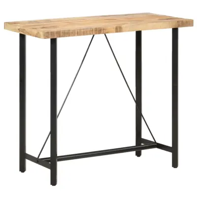vidaXL Barska mizica 120x58x107 cm robusten mangov les