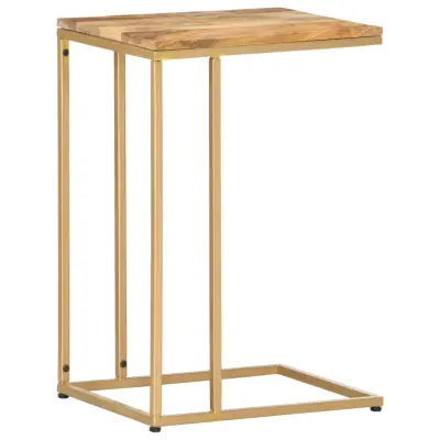vidaXL Stranska mizica 35x45x65 cm trden mangov les