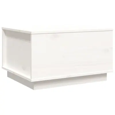 vidaXL Klubska mizica bela 60x50x35 cm trdna borovina