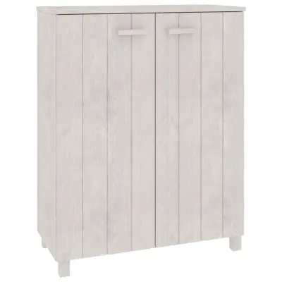 vidaXL Omara za čevlje HAMAR bela 85x40x108 cm trdna borovina