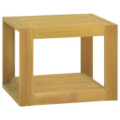 vidaXL Stenska kopalniška omarica 45x45x35 cm trdna tikovina
