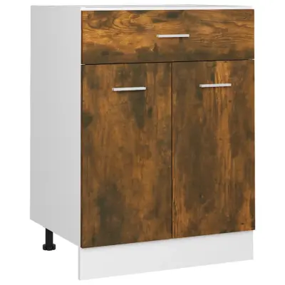 vidaXL Spodnja omarica “Lyon” dimljeni hrast 60x46x81,5cm