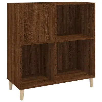 vidaXL Omarica za gramofonske plošče rjavi hrast 84,5x38x89cm inž. les
