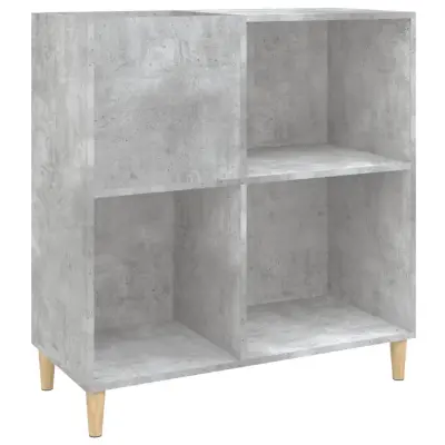 vidaXL Omarica za gramofonske plošče betonsko siva 84,5x38x89 cm les