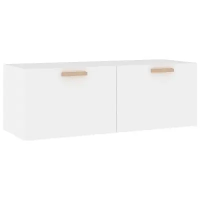 vidaXL Stenska omarica bela 100x36,5x35 cm konstruiran les