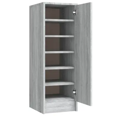vidaXL Omarica za čevlje siva sonoma 32x35x92 cm konstruiran les