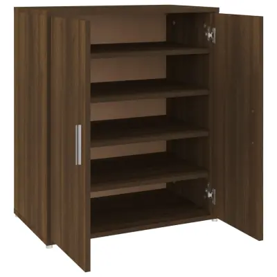 vidaXL Omarica za čevlje rjav hrast 60x35x70 cm konstruiran les