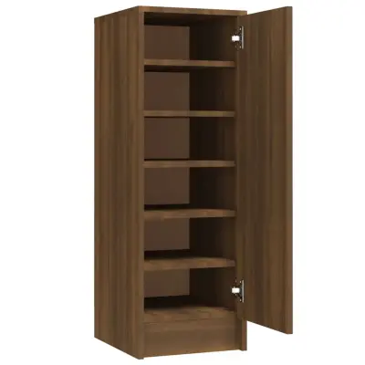 vidaXL Omarica za čevlje rjav hrast 32x35x92 cm konstruiran les