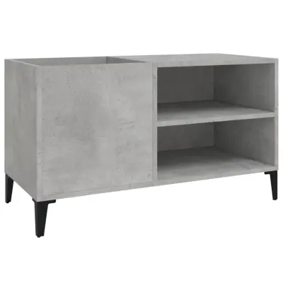vidaXL Omarica za gramofonske plošče betonsko siva 84,5x38x48 cm les