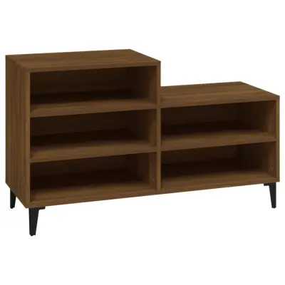 vidaXL Omarica za čevlje rjav hrast 102x36x60 cm inženirski les