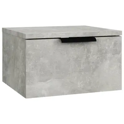 vidaXL Stenska nočna omarica betonsko siva 34x30x20 cm