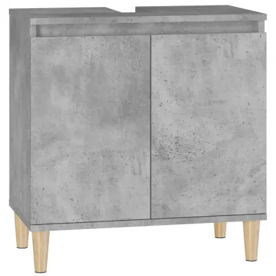 vidaXL Omarica za umivalnik betonsko siva 58x33x60 cm inženirski les