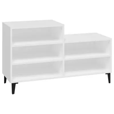 vidaXL Omarica za čevlje bela 102x36x60 cm inženirski les