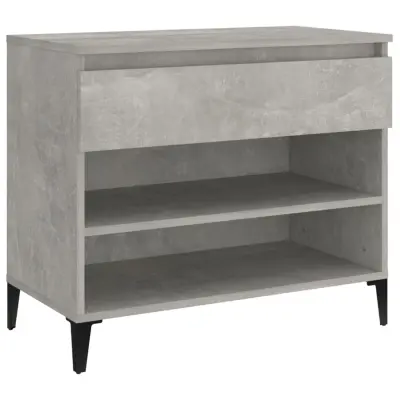 vidaXL Omarica za čevlje betonsko siva 70x36x60 cm inženirski les