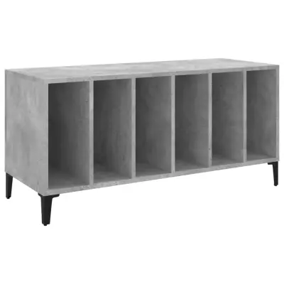 vidaXL Omarica za gramofonske plošče betonsko siva 100x38x48 cm les