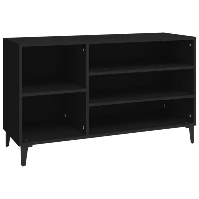 vidaXL Omarica za čevlje črna 102x36x60 cm inženirski les