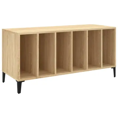 vidaXL Omarica za gramofonske plošče hrast sonoma 100x38x48 cm les