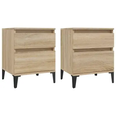 vidaXL Nočna omarica 2 kosa Sonoma hrast 40x35x50 cm